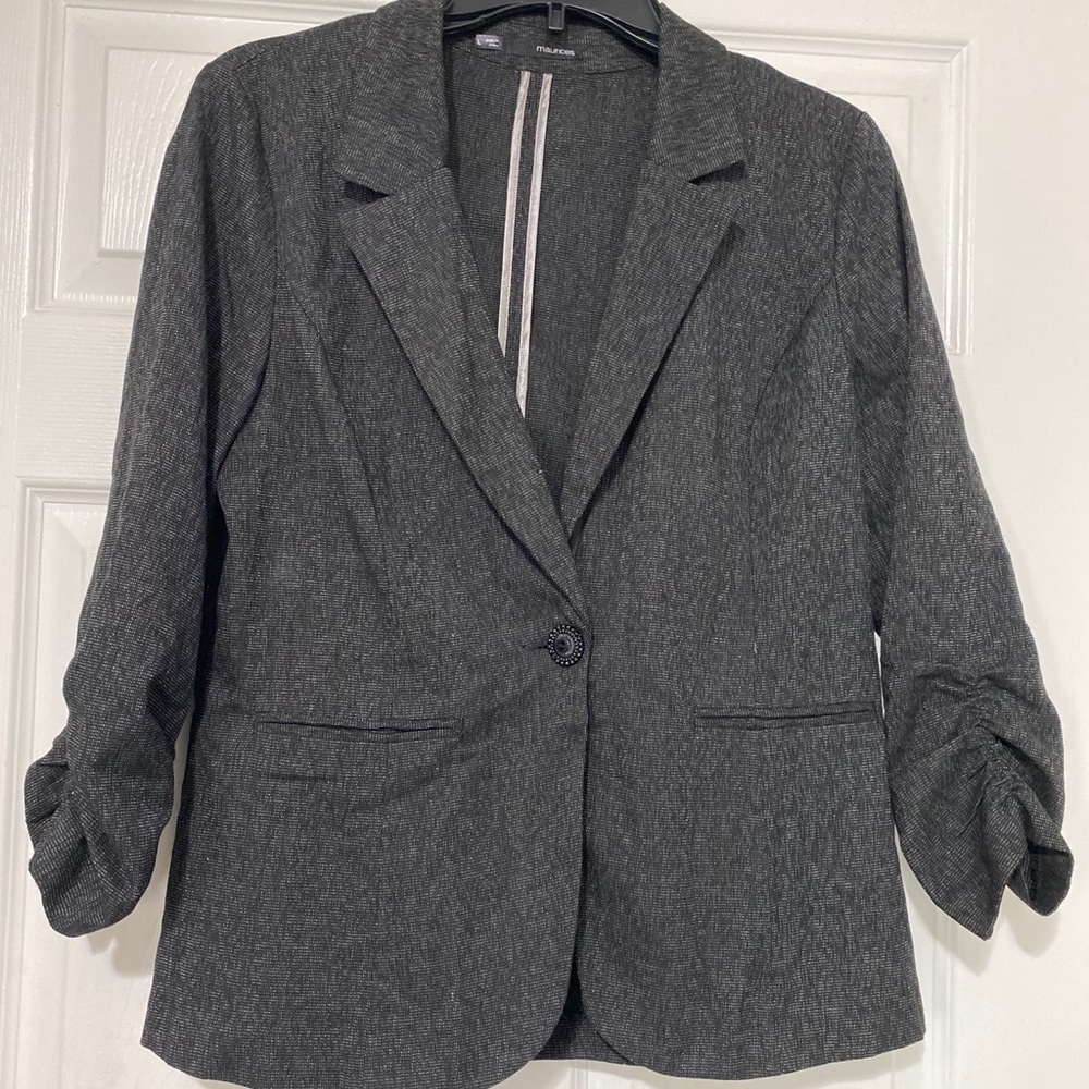Blazer with ruffle back